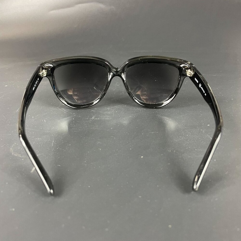 Valentino Gradient Oversize Black Acetate Sunglasses Silver Tone Rockstuds V724S - Picture 4 of 11